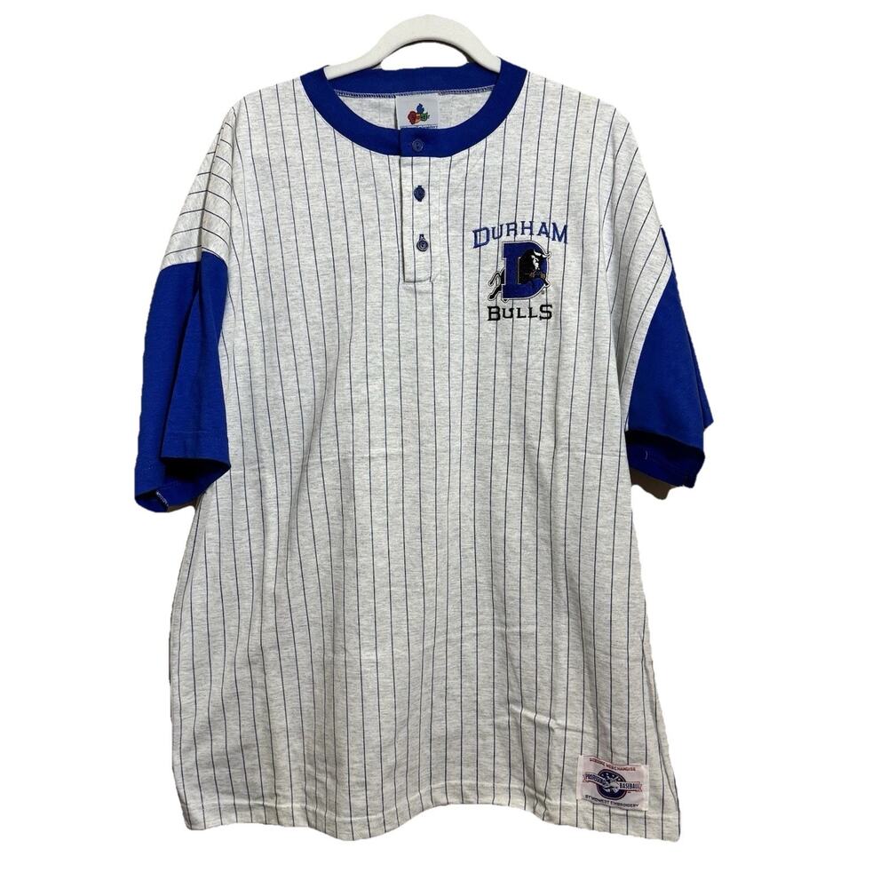 Durham Bulls MiLB Midwest Embroidery Pinstripe Jersey Minor League Baseball XL